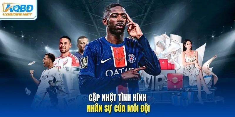 Cập nhật tình hình nhân sự của mỗi đội. Cập nhật tình hình nhân sự của mỗi đội.
