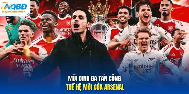 Mũi đinh ba tấn công thế hệ mới của Arsenal Mũi đinh ba tấn công thế hệ mới của Arsenal
